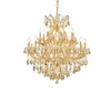 Maria Theresa 24 Light Gold Chandelier Golden Teak (Smoky) Royal Cut Crystal (2800D36G-GT/RC)