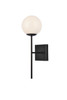 Elegant Furniture and Lighting Neri 1 Light Black And White Glass Wall Sconce (LD2360BK)