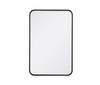 Soft Corner Metal Rectangular Mirror 20X30 Inch In Black (MR802030BK)