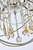 Geneva 6 Light Polished Nickel Chandelier Golden Teak (Smoky) Royal Cut Crystal (1130D32PN-GT/RC)