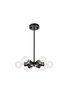 Reyes 6 Lights Black Pendant (LD2338BK)