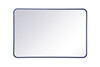Evermore Soft Corner Blue Rectangular Mirror (MR802842BL)