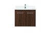24 Inch Single Bathroom Vanity In Walnut With Backsplash (VF44524MWT-BS)