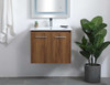 24 Inch  Single Bathroom Floating Vanity In Walnut Brown (VF44024WB)