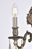 Monarch 2 Light Pewter Wall Sconce Golden Teak (Smoky) Royal Cut Crystal (9602W10PW-GT/RC)