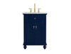 24 Inch Single Bathroom Vanity In Blue (VF12324BL)