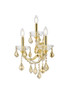 Maria Theresa 3 Light Gold Wall Sconce Golden Teak (Smoky) Royal Cut Crystal (2800W3G-GT/RC)