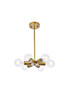 Reyes 6 Lights Brass Pendant (LD2338BR)