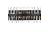 Elegant Furniture and Lighting Serephina 24 Inch Crystal Bath Sconce In Black (6200W24BK)