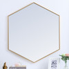 Metal Frame Hexagon Mirror 41 Inch In Brass (MR4541BR)