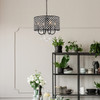 Elise 17 Inch Pendant In Black (LD711D17BK)