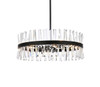 Serephina 32 Inch Crystal Round Chandelier Light In Black (6200D32BK)