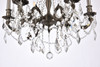 Rosalia 6 Light Pewter Chandelier Clear Royal Cut Crystal (9206D23PW/RC)