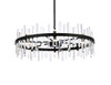 Serena 36 Inch Crystal Round Chandelier In Black (2200D36BK)