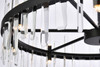 Serena 36 Inch Crystal Round Chandelier In Black (2200D36BK)