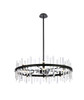 Serena 36 Inch Crystal Round Chandelier In Black (2200D36BK)