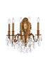 Monarch 5 Light French Gold Wall Sconce Clear Royal Cut Crystal (9605W21FG/RC)