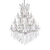 Elegant Furniture and Lighting Maria Theresa 28 Light Chrome Chandelier Clear Royal Cut Crystal (2800D38C/RC)