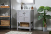 Elegant Furniture and Lighting 24 Inch Single Bathroom Vanity In Grey (VF16424GR)