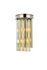 Sydney 2 Light Polished Nickel Wall Sconce Golden Teak (Smoky) Royal Cut Crystal (1208W8PN-GT/RC)