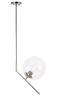 Elegant Furniture and Lighting Ryland 1 Light Chrome And Clear Glass Pendant (LD8033D10C)