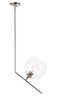 Elegant Furniture and Lighting Ryland 1 Light Chrome And Clear Glass Pendant (LD8033D10C)