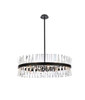 Serephina 36 Inch Crystal Round Chandelier Light In Black (6200D36BK)