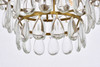 Elegant Furniture and Lighting Mila 14 Inch Flush Mount In Brass (1103F14BR)