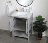 24 Inch Single Bathroom Vanity In Grey (VF16024GR)