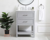 24 Inch Single Bathroom Vanity In Grey (VF19024GR)