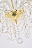 Elegant Furniture and Lighting Verona 8 Light Gold Chandelier Clear Royal Cut Crystal (V7858D28G/RC)