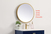 Pier 21 Inch Led Mirror With Adjustable Color Temperature 3000K/4200K/6400K In Brass (MRE6021BR)