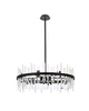 Elegant Furniture and Lighting Serena 32 Inch Crystal Round Chandelier In Black (2200D32BK)