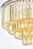 Sydney 17 Light Polished Nickel Chandelier Golden Teak (Smoky) Royal Cut Crystal (1231D32PN-GT/RC)