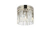 Elegant Furniture and Lighting Sydney 3 Light Polished Nickel Flush Mount Clear Royal Cut Crystal (1208F12PN/RC)