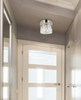 Elegant Furniture and Lighting Sydney 3 Light Polished Nickel Flush Mount Clear Royal Cut Crystal (1208F12PN/RC)