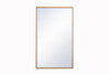 Metal Mirror Medicine Cabinet 17 Inch X 28 Inch In Brass (MR571728BRS)