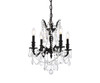 Rosalia 4 Light Dark Bronze Pendant Clear Royal Cut Crystal (9204D17DB/RC)