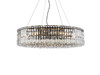 Elegant Furniture and Lighting Maxime 32 Inch Black Chandelier (V2030D32BK/RC)