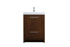 24 Inch Single Bathroom Vanity In Walnut (VF46024MWT)