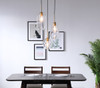 Gene 3 Light Brass And Clear Glass Pendant (LD2268BR)