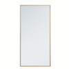 Metal Frame Rectangle Mirror 18 Inch In Brass (MR41836BR)