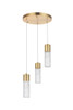 Constellation 3 Light Gold Led Pendant (5200D12G)