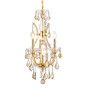 Maria Theresa 4 Light Gold Pendant Golden Teak (Smoky) Royal Cut Crystal (2800D12G-GT/RC)