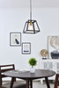 Resolute 1 Light Brass And Black Pendant (LD4061D10BRB)