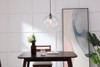 Gibson 1 Light Black And Clear Glass Pendant (LD2283)