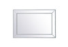 Iris Beaded Antique Silver Rectangular Mirror (MR32842S)