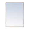 Metal Frame Rectangle Mirror 24 Inch Silver  (MR4073S)