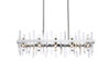 Elegant Furniture and Lighting Serena 36 Inch Crystal Rectangle Chandelier In Chrome (2200G36C)
