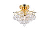 Toureg 3 Light Gold Flush Mount Clear Royal Cut Crystal (V8000F12G/RC)